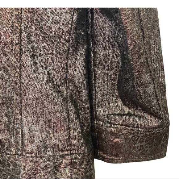 Peck & Peck Weekend, Size 4, Metallic Browns and Mauves, Animal Print Shiny - Picture 14 of 15